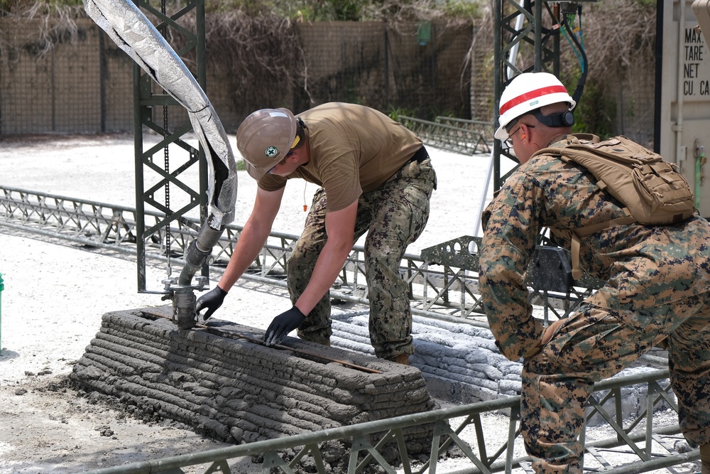 3D Concrete Printing Operational Demonstration During Valiant Shield 2022