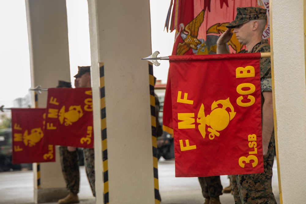 3rd Landing Support Battalion conducts a change of command ceremony