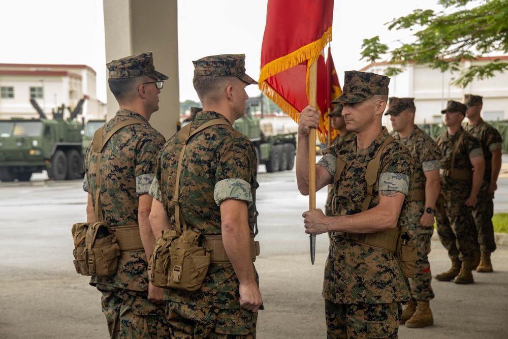 3rd Landing Support Battalion conducts a change of command ceremony