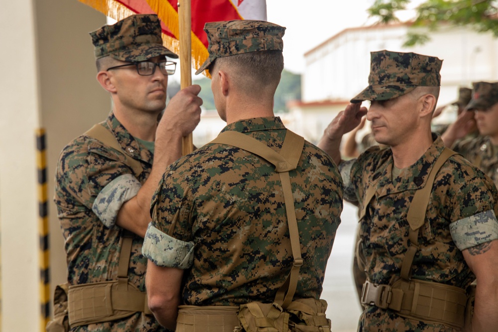 3rd Landing Support Battalion conducts a change of command ceremony