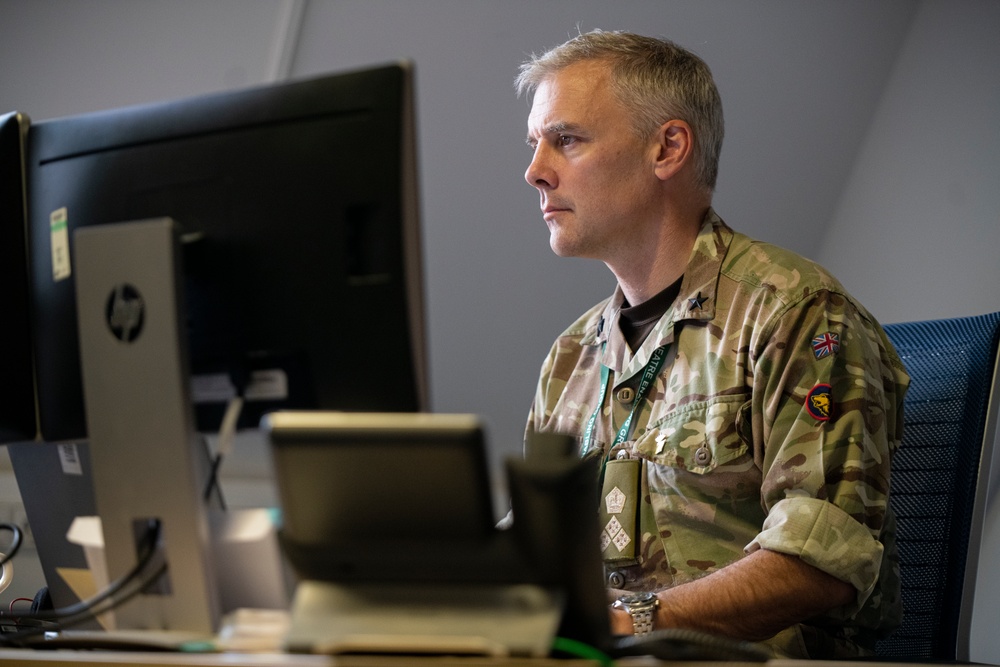 Multinational logistics: EUCOM Control Center-Ukraine/International Donor Coordination Centre at Patch Barracks, Germany