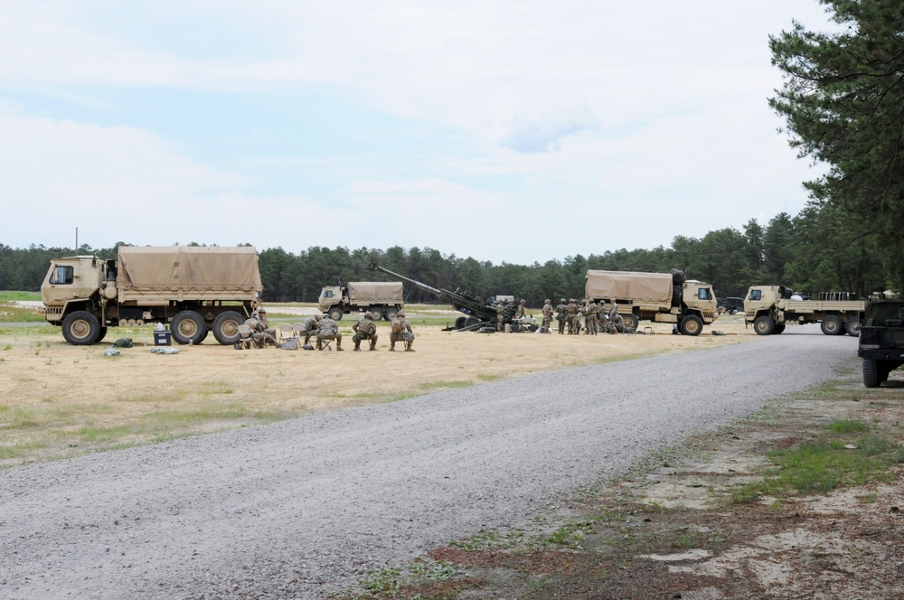 Fort Dix – 3-112th FA (Field Artillery) – Artillery Live Fire Howitzer