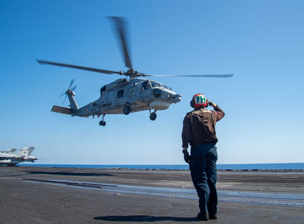 The Harry S. Truman Carrier Strike Group is on a scheduled deployment in the U.S. Naval Forces Europe area of operations, employed by U.S. Sixth Fleet to defend U.S., Allied and Partner interests.