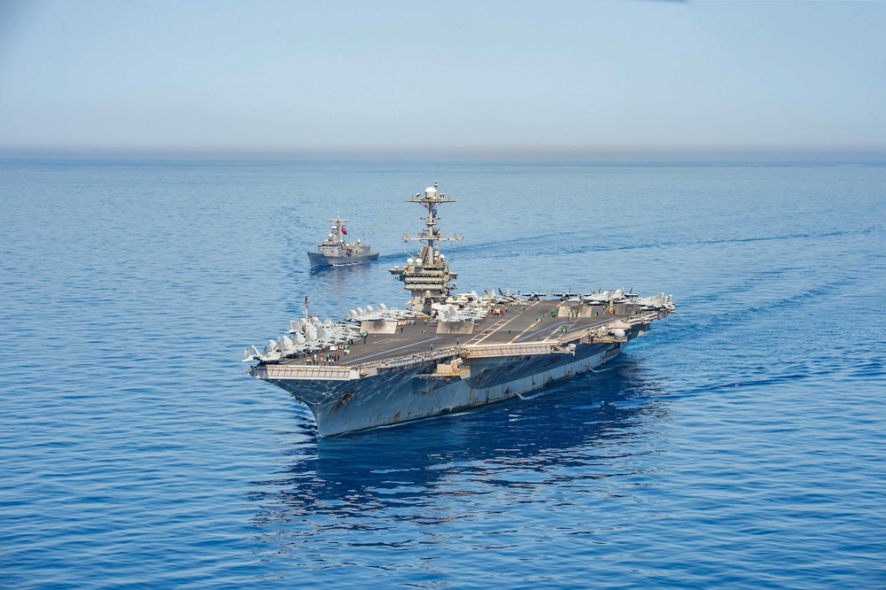 The Harry S. Truman Carrier Strike Group is on a scheduled deployment in the U.S. Naval Forces Europe area of operations, employed by U.S. Sixth Fleet to defend U.S., Allied and Partner interests.