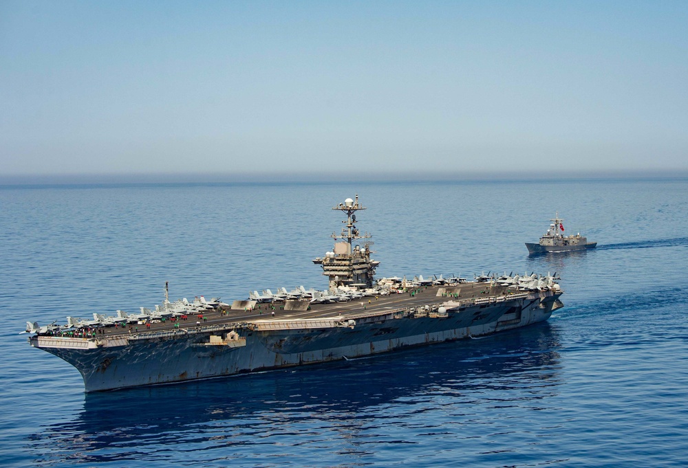 The Harry S. Truman Carrier Strike Group is on a scheduled deployment in the U.S. Naval Forces Europe area of operations, employed by U.S. Sixth Fleet to defend U.S., Allied and Partner interests.