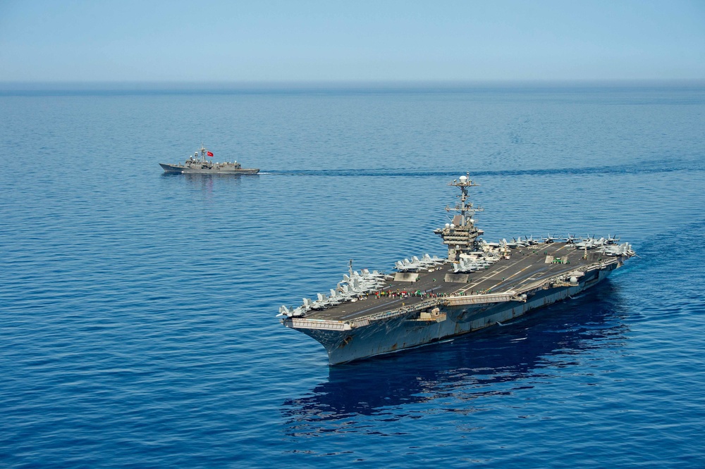 The Harry S. Truman Carrier Strike Group is on a scheduled deployment in the U.S. Naval Forces Europe area of operations, employed by U.S. Sixth Fleet to defend U.S., Allied and Partner interests.