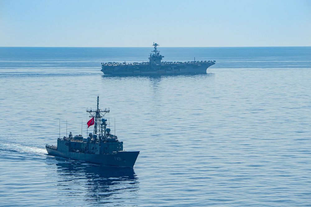 The Harry S. Truman Carrier Strike Group is on a scheduled deployment in the U.S. Naval Forces Europe area of operations, employed by U.S. Sixth Fleet to defend U.S., Allied and Partner interests.