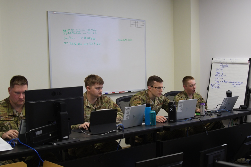North Dakota Guard Defense Cyber Operations Element Focused on Protecting the Network During Cyber Shield 2022.