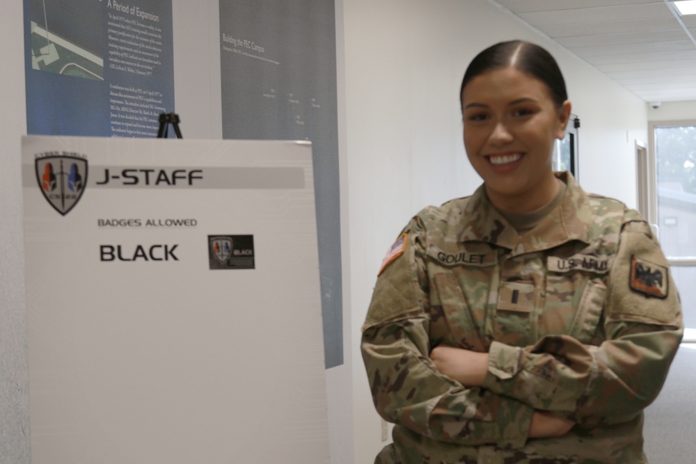 North Dakota Army National Guard 1st. Lt. Rhea Goulet Worked Tirelessly to Ensure Successful Operations of Cyber Shield 2022.