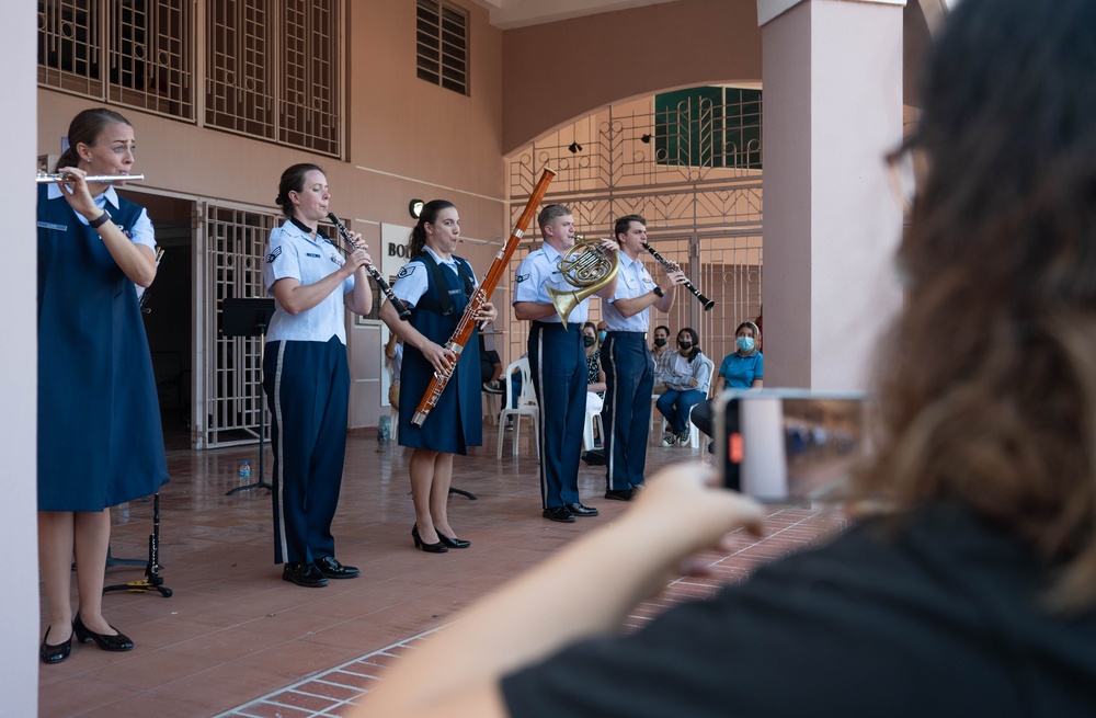 United States Air Force Band of the West Nightwatch and Mission Winds perform in Puerto Rico