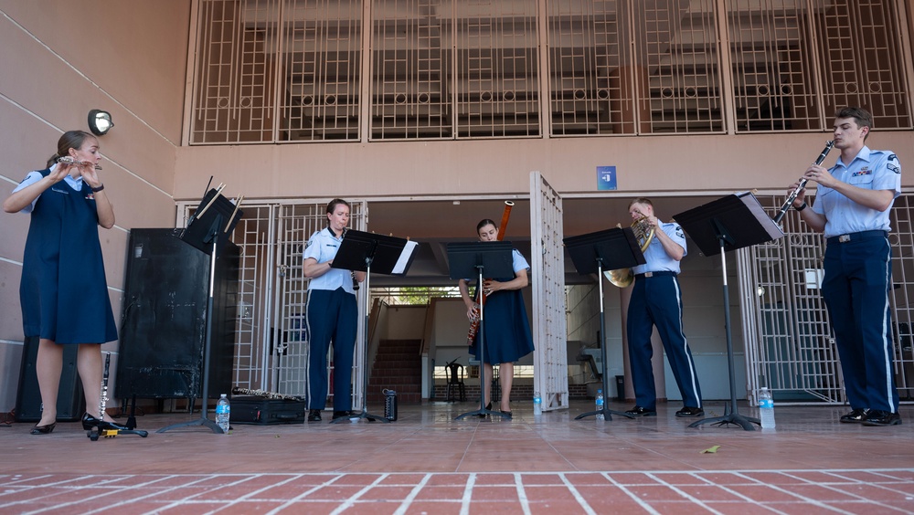 United States Air Force Band of the West Nightwatch and Mission Winds perform in Puerto Rico