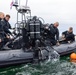 Latvian navy divers conduct training