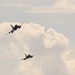 Swedish JAS-39 Gripen fighter aircraft fly
