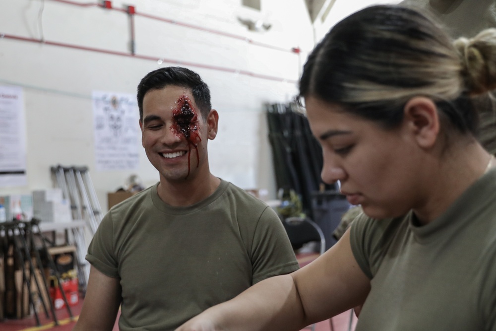 Army Reserve medics train with special effects makeup