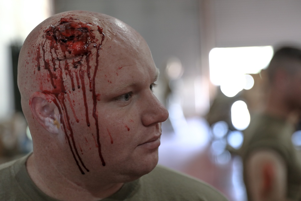 Army Reserve medics train with special effects makeup