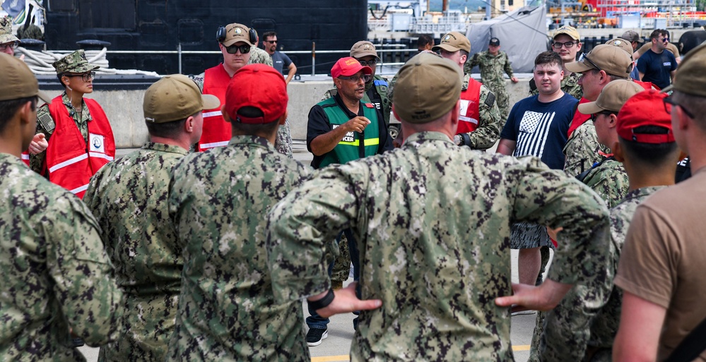 SUBASE New London and its Naval Security Force participated on the Thames river in the Navy-wide Exercise Citadel Protect