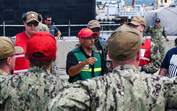 SUBASE New London and its Naval Security Force participated on the Thames river in the Navy-wide Exercise Citadel Protect