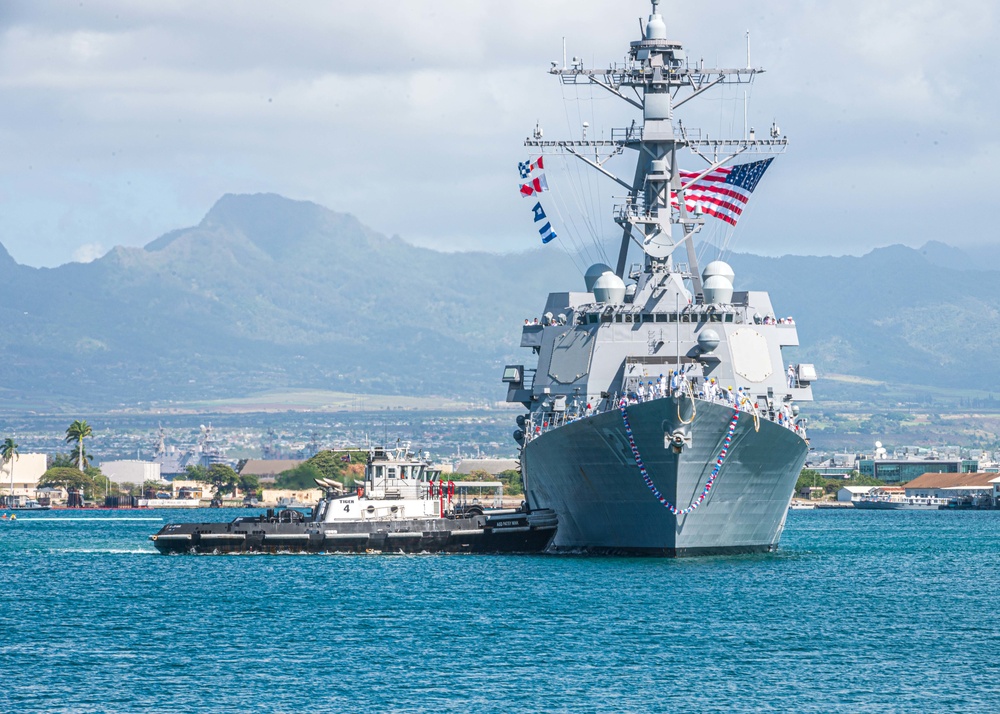 USS Frank E Petersen Jr Arrives at Pearl Harbor Homeport