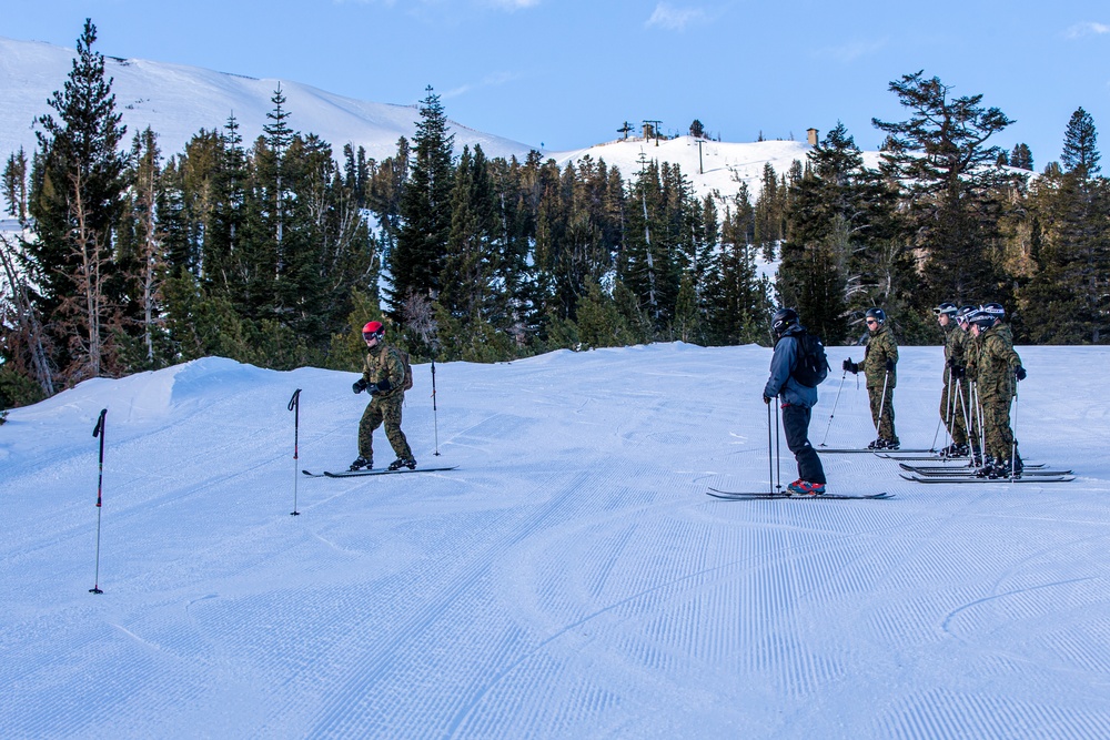 Bridgeport Marines learn downhill skiing techniques