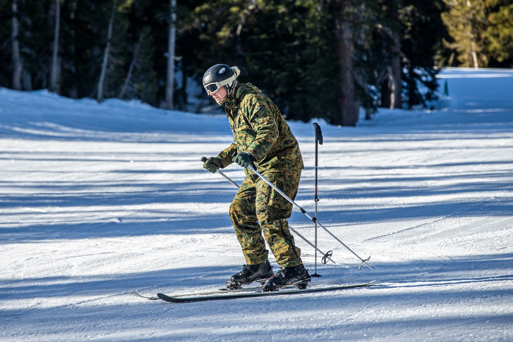 Bridgeport Marines learn downhill skiing techniques