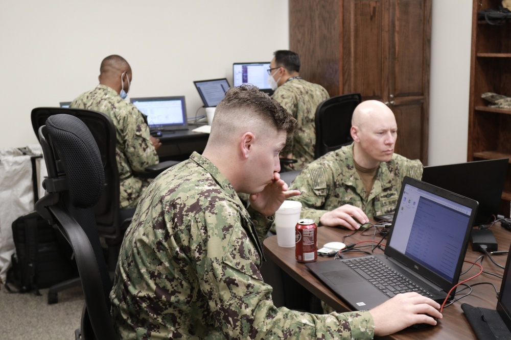 Navy Reserve West Detachment Scrutinize Activity on the Network During Cyber Shield 2022.