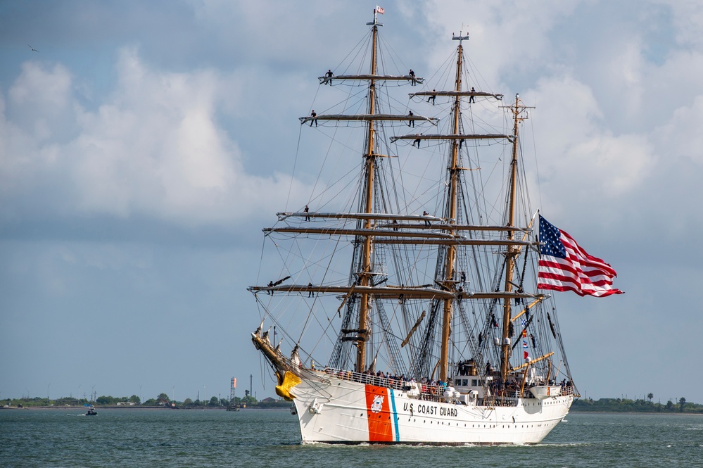 Coast Guard Cutter Eagle arrives in Galveston, Texas