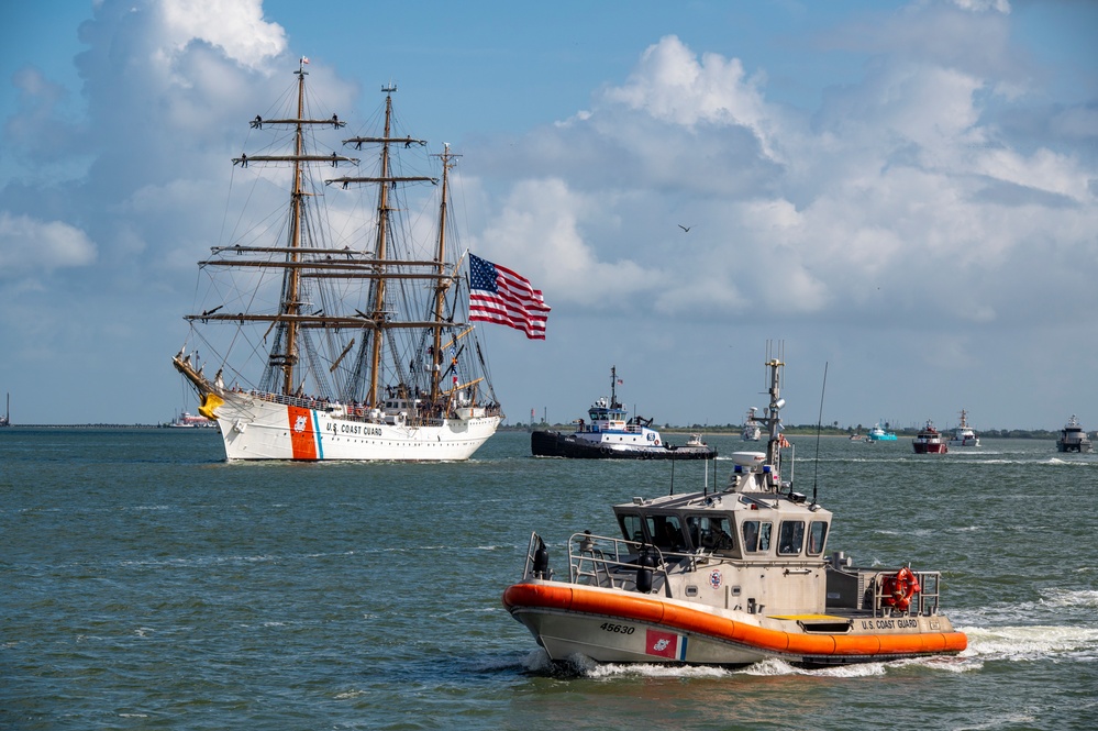 Coast Guard Cutter Eagle arrives in Galveston, Texas