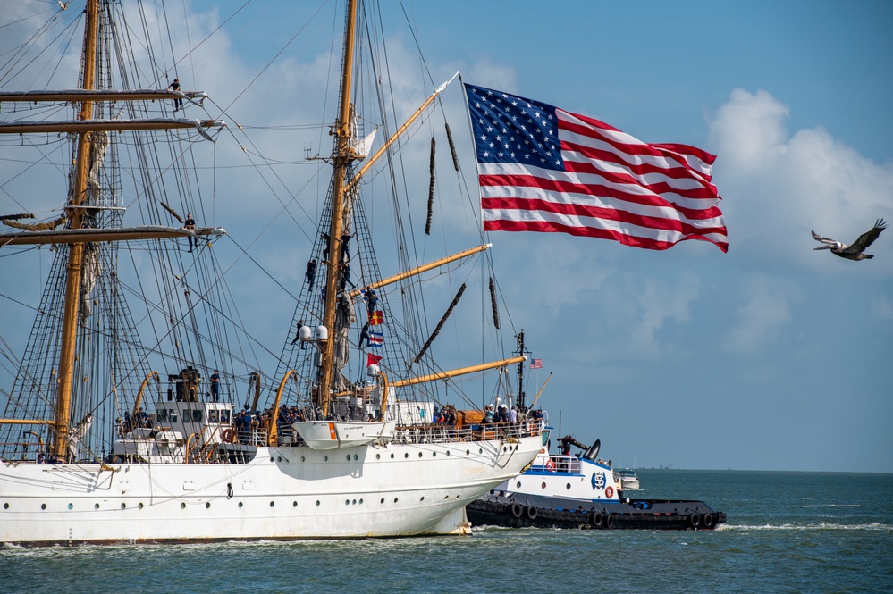 Coast Guard Cutter Eagle arrives in Galveston, Texas