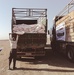 Trucks arrive at distribution point