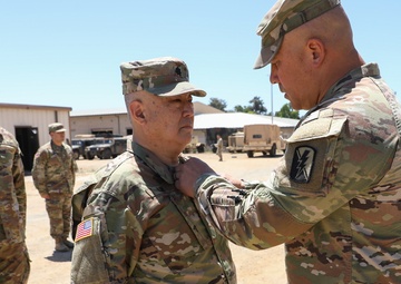 California State Guard Lt. Col. Charles Kim awarded the California Medal of Merit