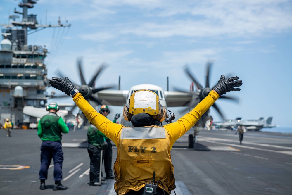 The Harry S. Truman Carrier Strike Group is on a scheduled deployment in the U.S. Naval Forces Europe area of operations, employed by U.S. Sixth Fleet to defend U.S., allied and partner interests.