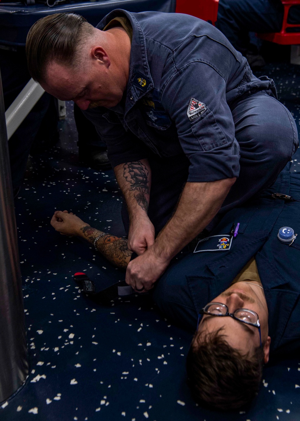 Gridley conducts tactical combat casualty care training