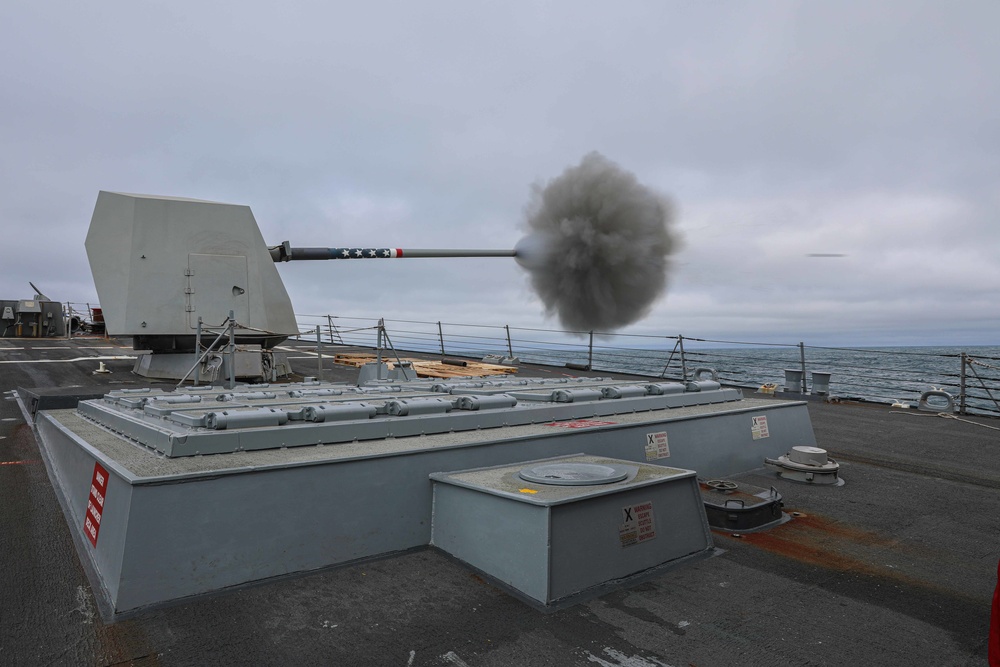 USS Gravely (DDG 107) Conducts a Live-Fire Exercise in the Atlantic Ocean, June 14, 2022