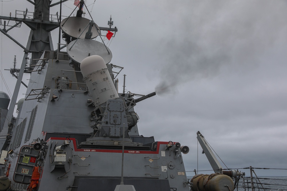 USS Gravely (DDG 107) Conducts a Live-Fire Exercise in the Atlantic Ocean, June 14, 2022