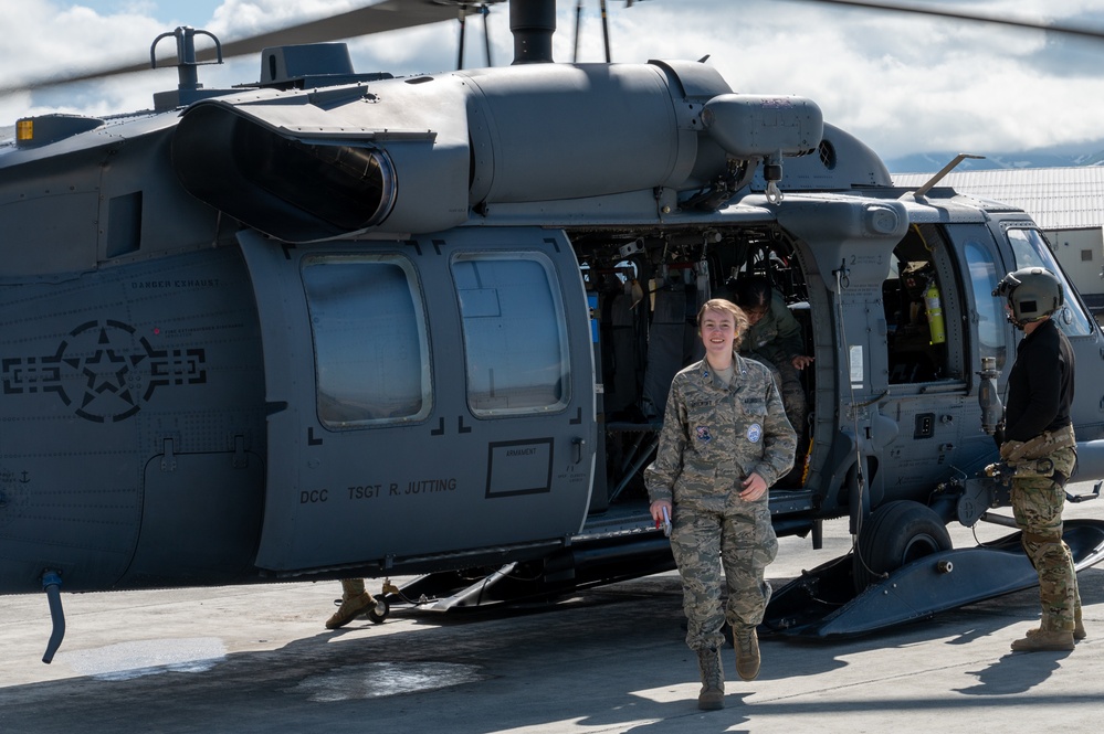 Air Force Junior ROTC cadets get a behind-the-scenes look at Alaska Air National Guard