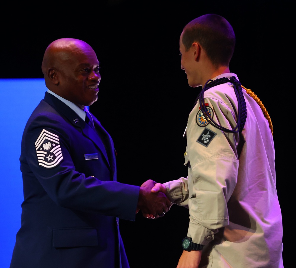 SEA Tony Whitehead speaks at Sunburst Youth Challenge Academy graduation