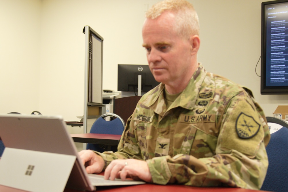 Virginia Army National Guard Cyber Brigade Col. Rusty McGuire Assists in Cyber Protection Teams Validations.