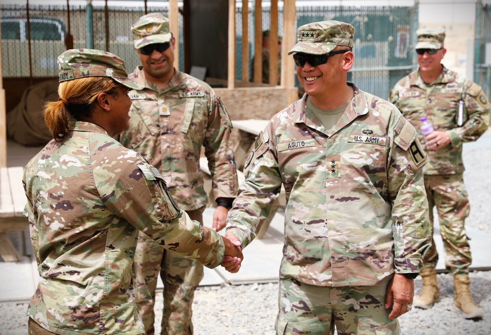 First Army Commanding General visits Task Force Spartan Soldiers