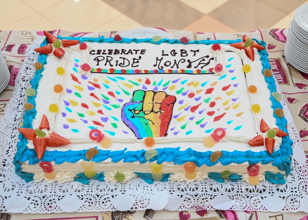 NAS Sigonella Galley Hosts Cake Cutting for LGBTQ+ Pride Month