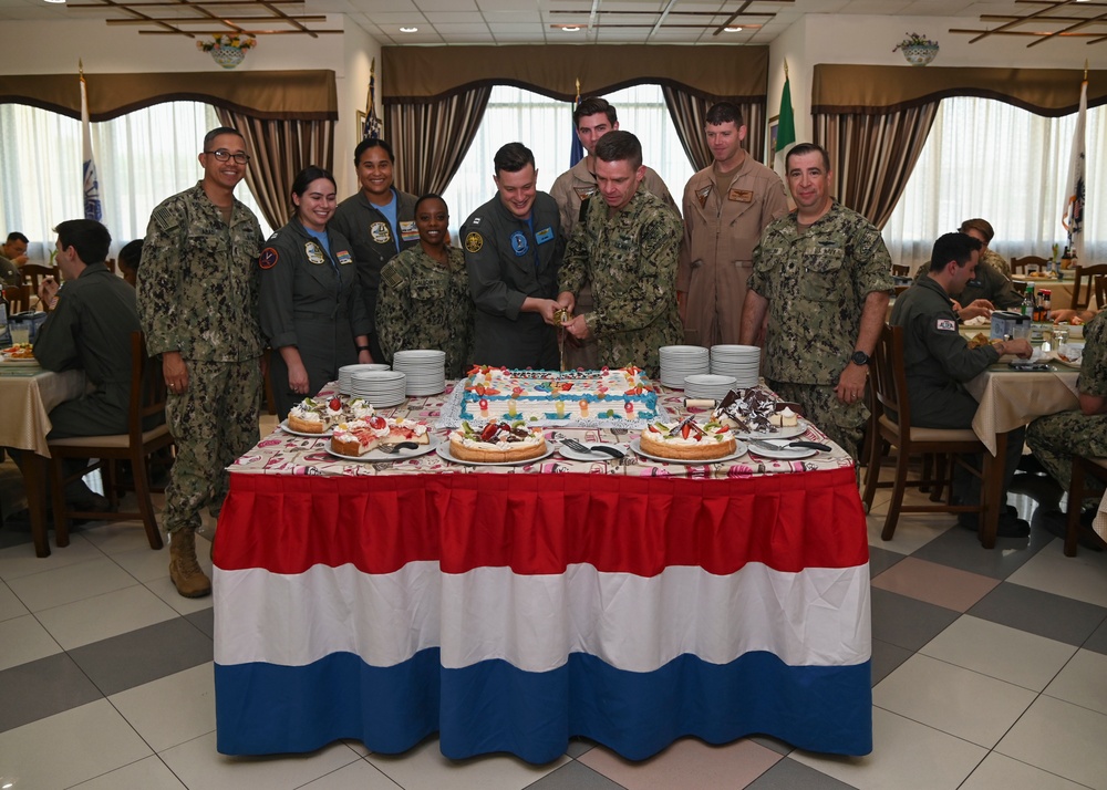 NAS Sigonella Galley Hosts Cake Cutting for LGBTQ+ Pride Month