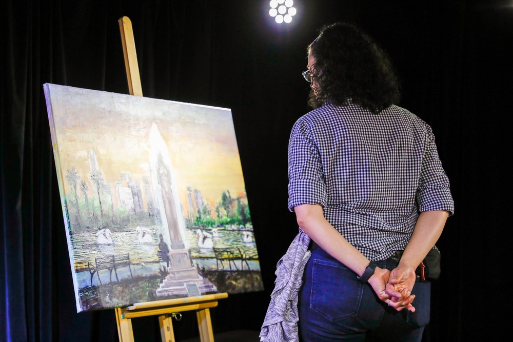 U.S. Soldier displays his art in Poland