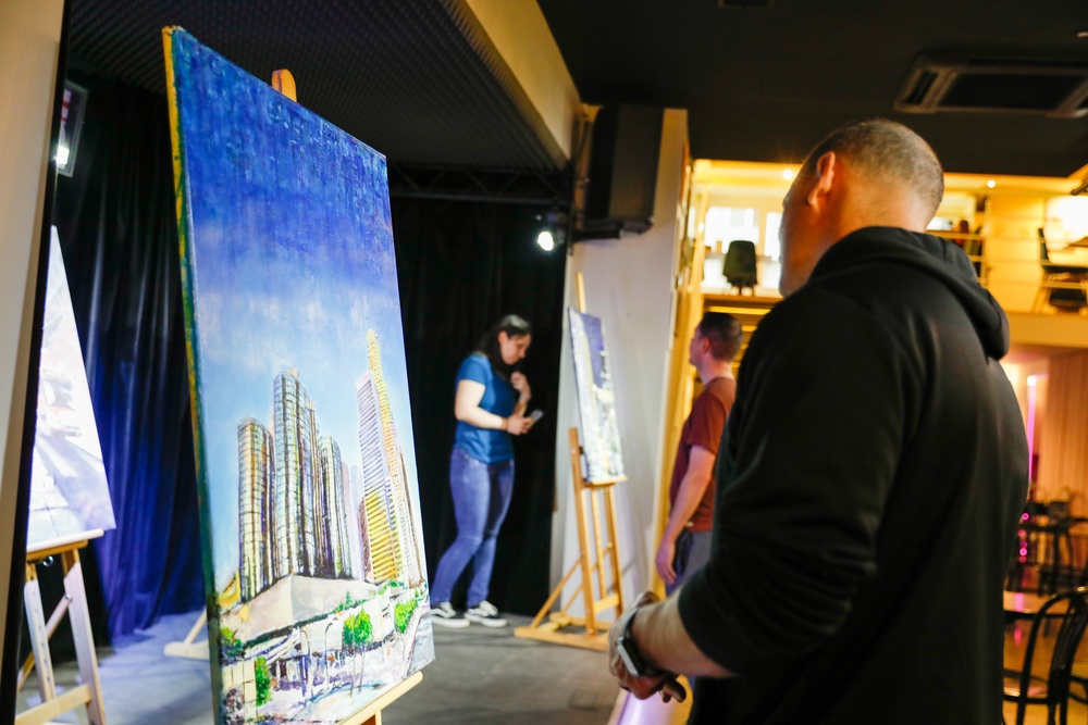 U.S. Soldier displays his art in Poland