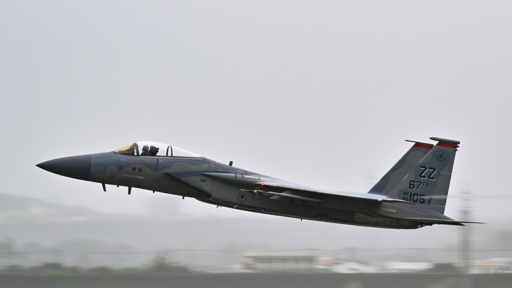 Aircraft launch from Kadena Air Base