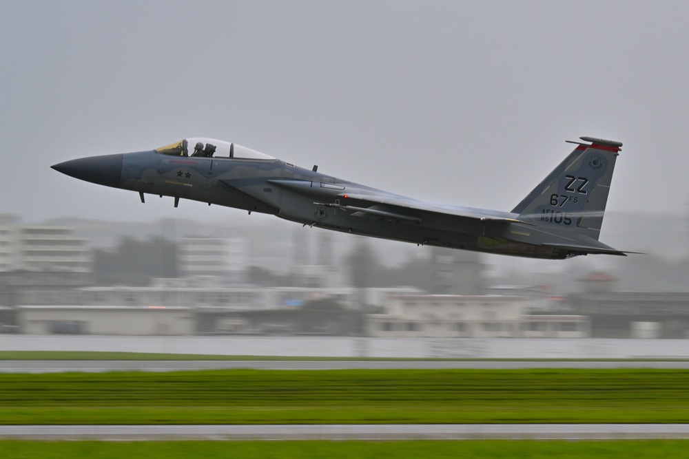 Aircraft launch from Kadena Air Base