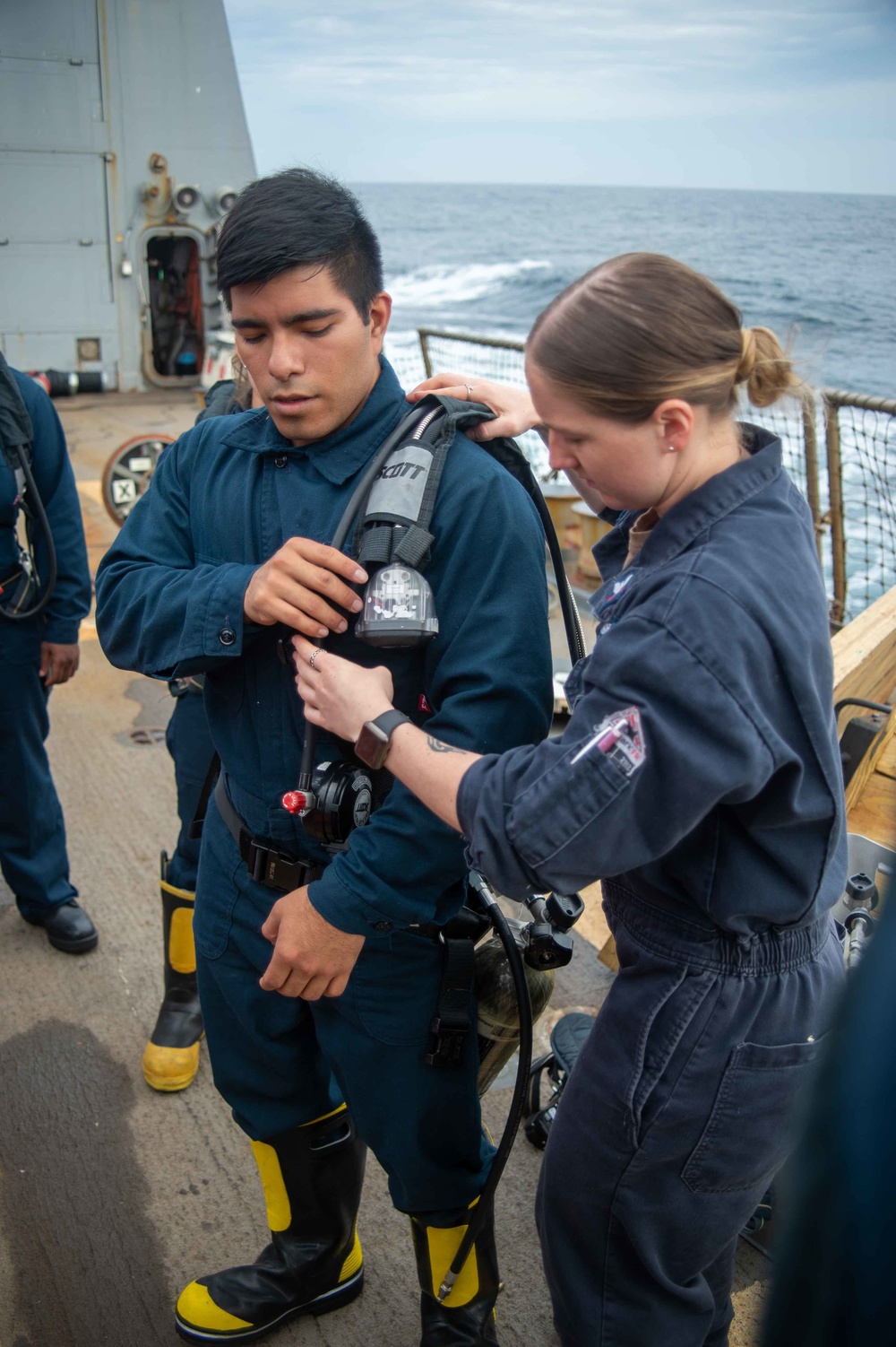 USS Jason Dunham (DDG 109) Conducts an In-Port Emergency Team Drill