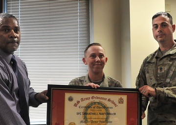 Soldier becomes first female to earn Master Badge at Ordnance School