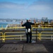 USS Carl Vinson (CVN 70) Sailor Raises Aircraft Elevator