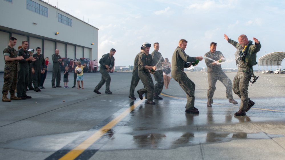 Lt. Col. Wyrsch Final Flight with VMFA-242