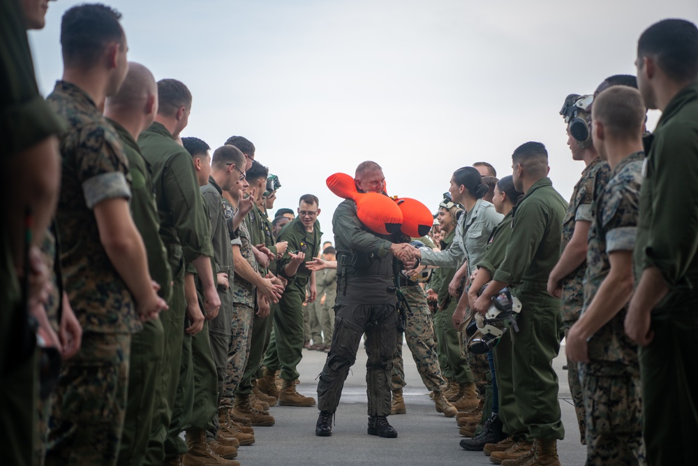 Lt. Col. Wyrsch Final Flight with VMFA-242