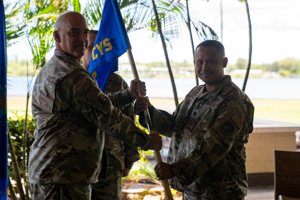 747th Cyberspace Squadron Change of Command